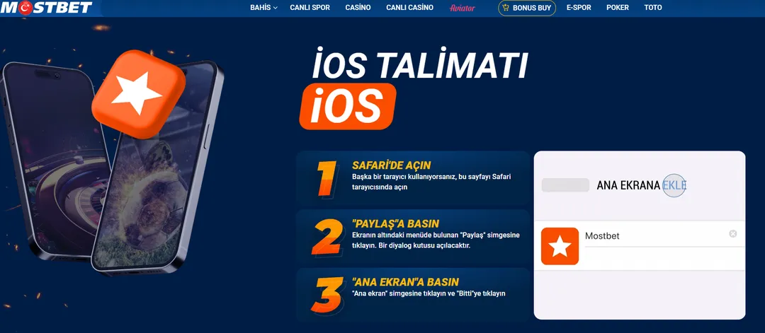 Mostbet’in iOS’a Kurulumu