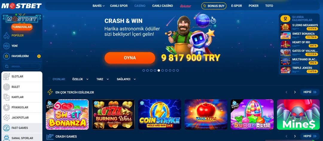 Mostbet Casinosundaki Slot